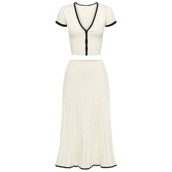 JOLENE Knit Top And Midi Skirt Set
